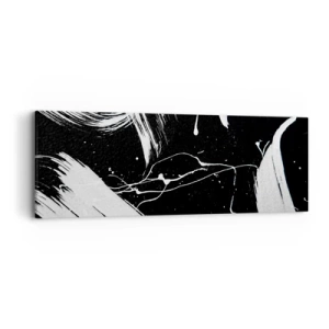 Bild auf Leinwand - Leinwandbild - Dunkelheit durchbrechen - 90x30 cm
