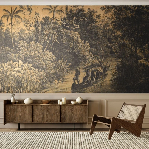 Fototapete Standard Eco - Expedition zur Quelle - Dschungel, Amazonien, Tropen - 150x105 cm