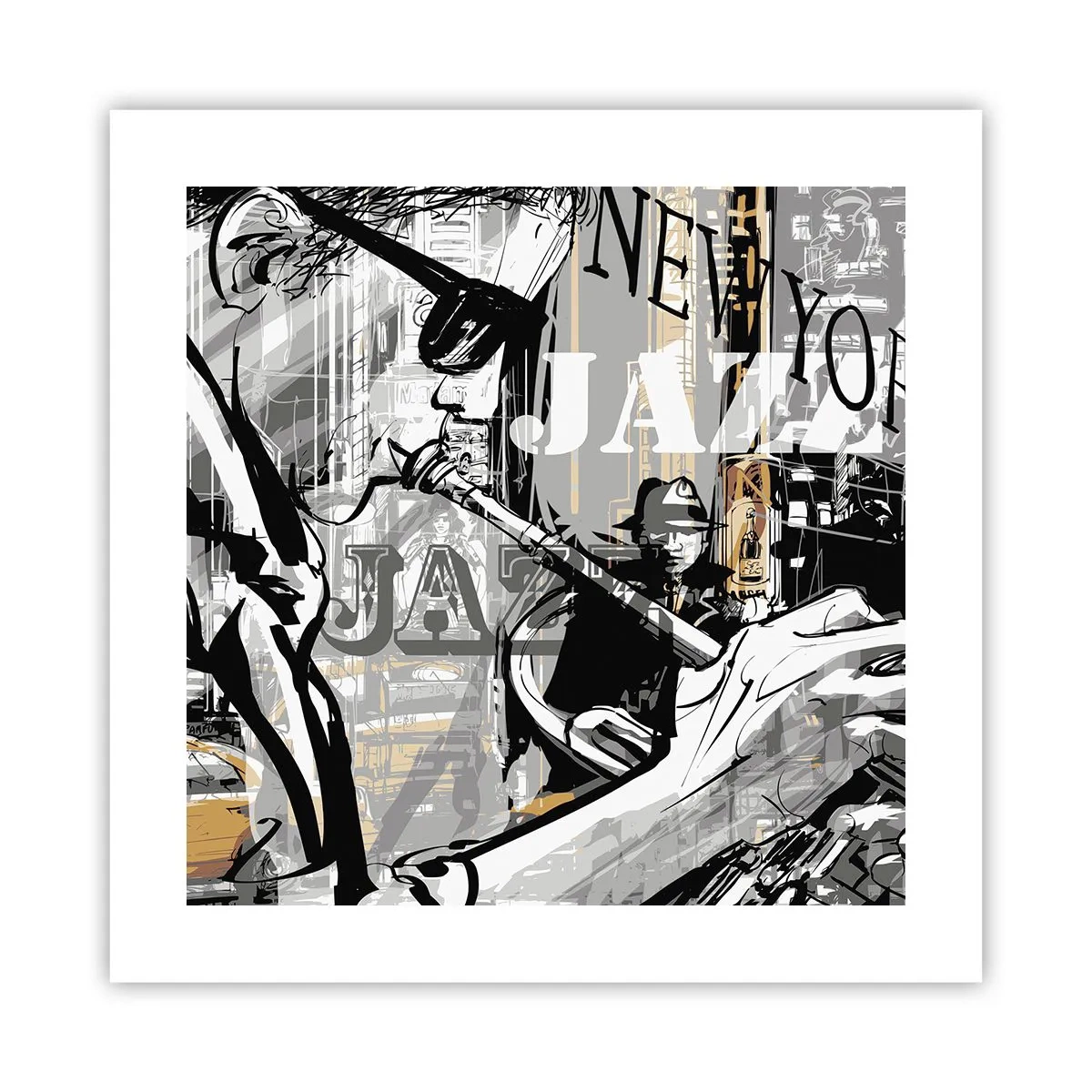 Poster - Im Rhythmus von New York - 40x40 cm
