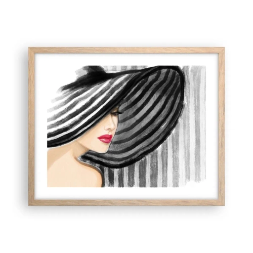 Poster in einem Rahmen aus heller Eiche - Wo soll ich dich finden? - 50x40 cm