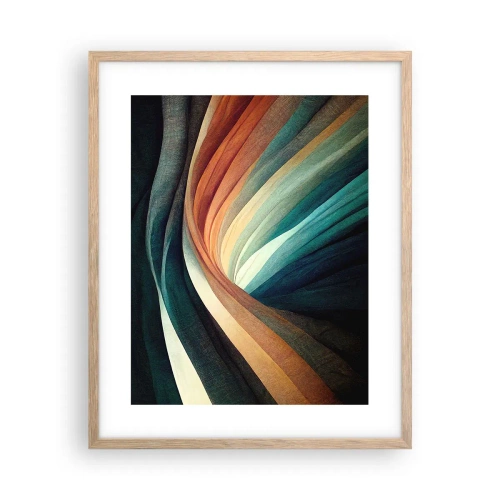 Poster in einem Rahmen aus heller Eiche - Aus Farben gewebt - 40x50 cm