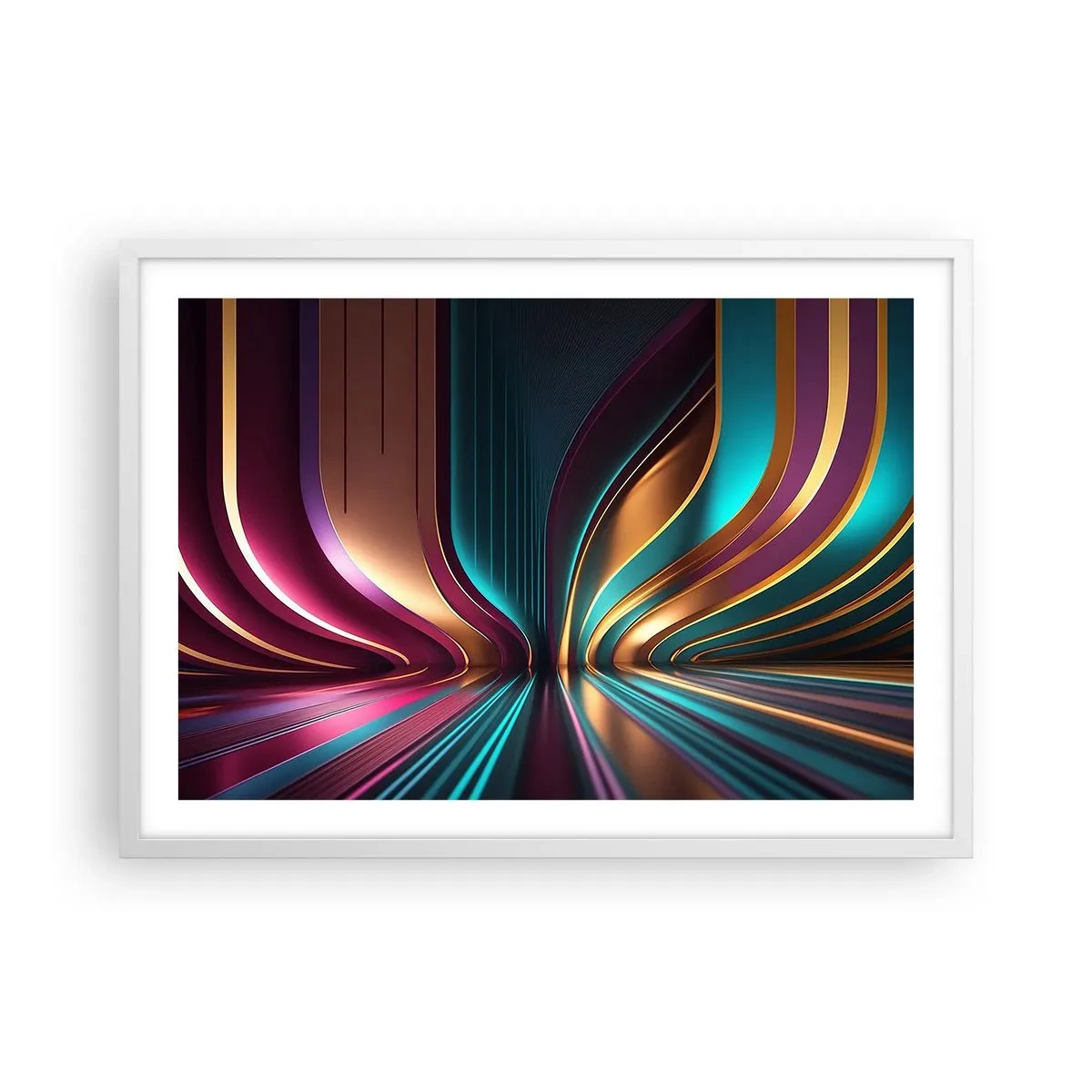 Poster in einem weißen Rahmen - Architektur des Lichts - 70x50 cm