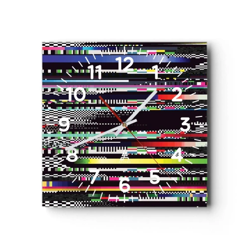 Wanduhr - Glasuhr - Das Kontrollbild der Realität - 30x30 cm