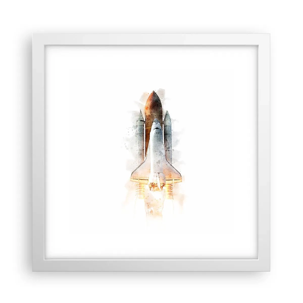 Poster in einem weißen Rahmen - Entdecker für den Anfang - 30x30 cm