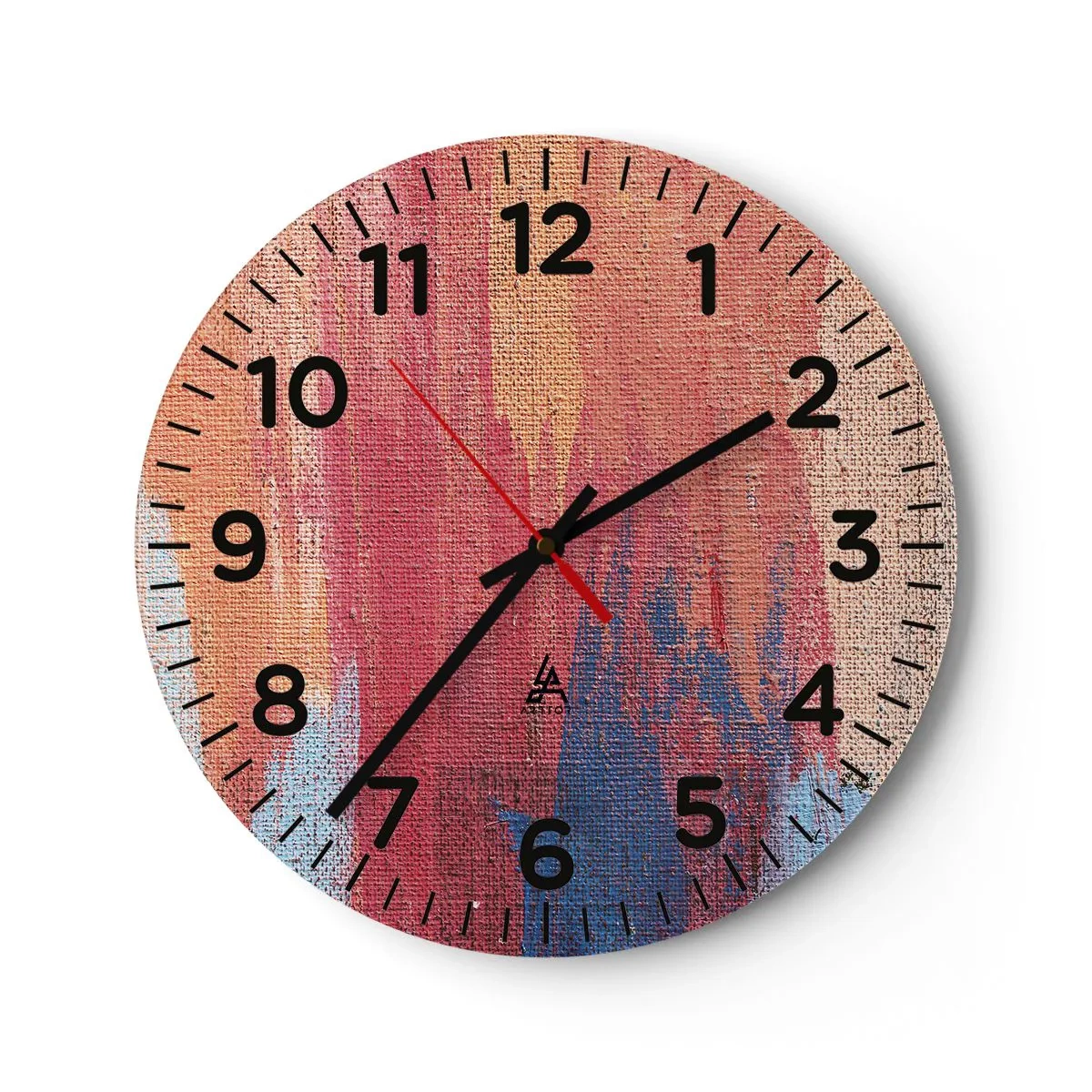 Wanduhr - Glasuhr - Renne den Regenbogen hinunter - 40x40 cm