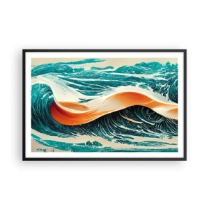 Poster in einem schwarzem Rahmen - Traum eines Surfers - 91x61 cm