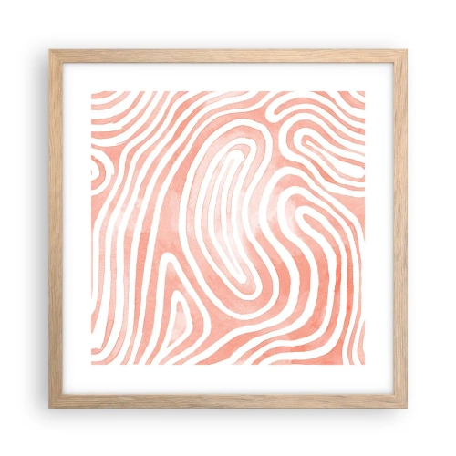Poster in einem Rahmen aus heller Eiche - Im Korallenlabyrinth - 40x40 cm