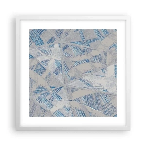 Poster in einem weißen Rahmen - In einem blaugrauen Labyrinth - 40x40 cm