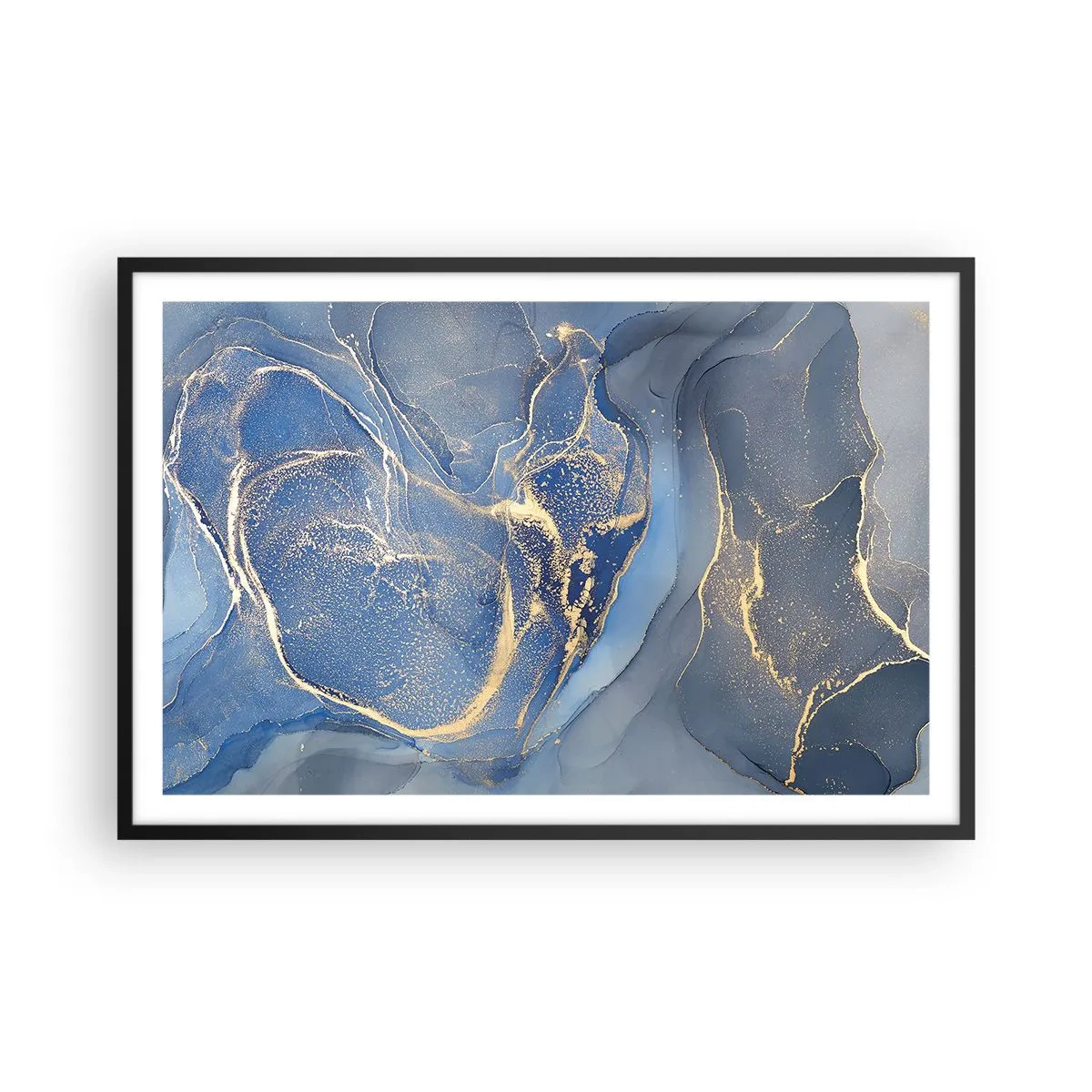 Poster in einem schwarzem Rahmen - Goldstaub - 91x61 cm