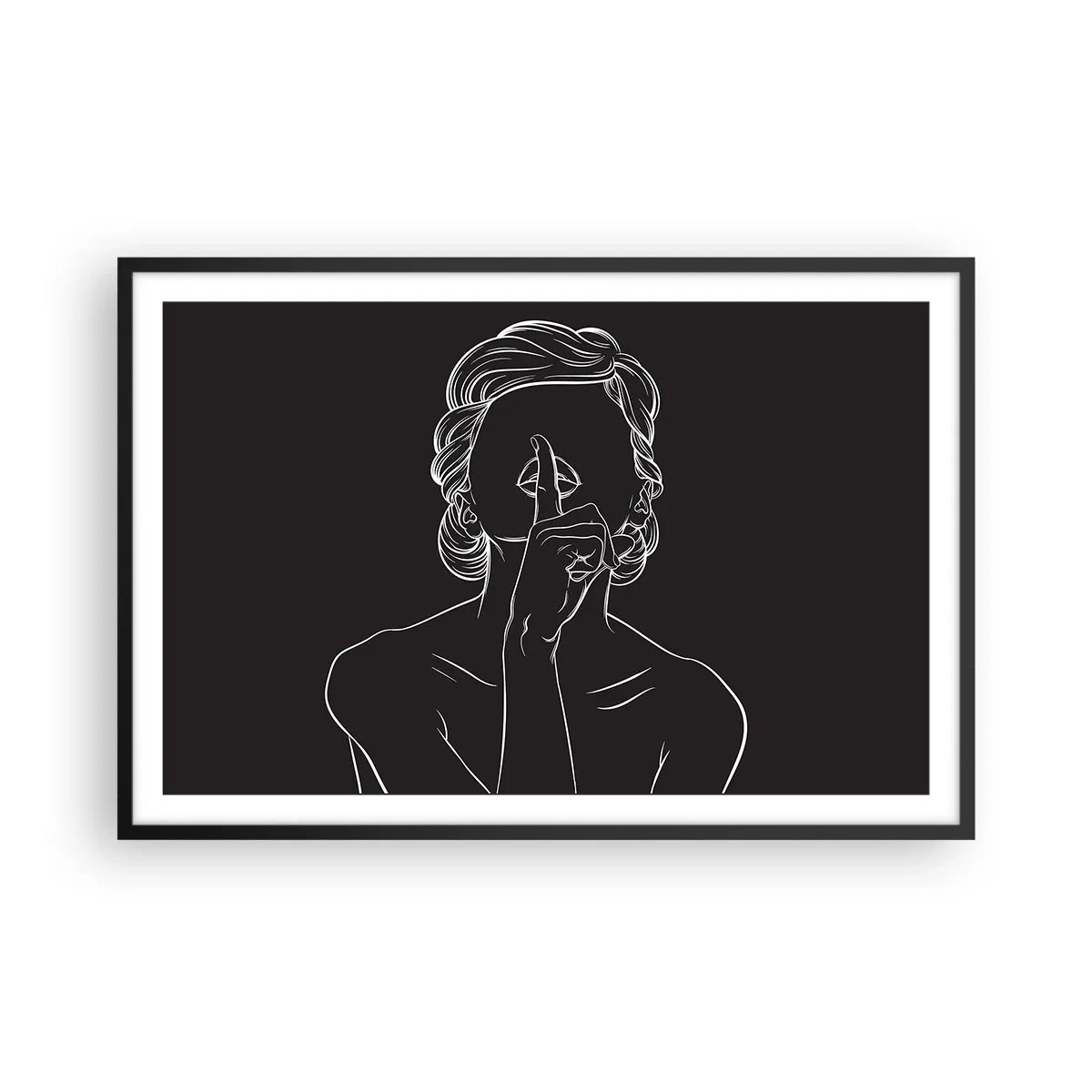 Poster in einem schwarzem Rahmen - Schönheit erblüht in der Stille - 91x61 cm