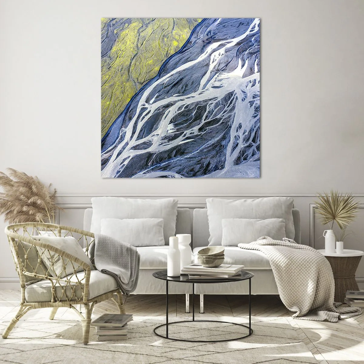 Glasbild - Bild auf glas - Felsmalereien der Natur - 60x60 cm