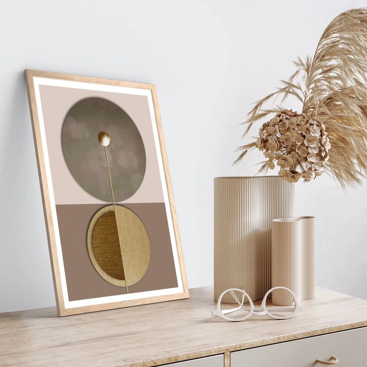 Poster in einem Rahmen aus heller Eiche - Perfekte Balance - 50x70 cm