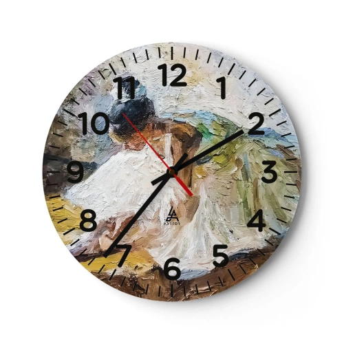 Wanduhr - Glasuhr - Aus einem Gemälde von Degas - 40x40 cm