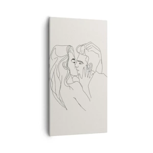 Bild auf Leinwand - Leinwandbild - Verstrickt im Gefühl - 55x100 cm