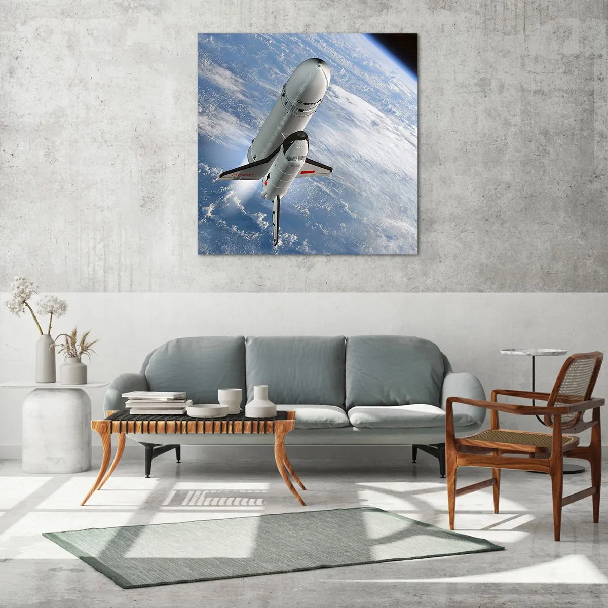 Glasbild - Bild auf glas - Kosmischer Aufstieg - 70x70 cm