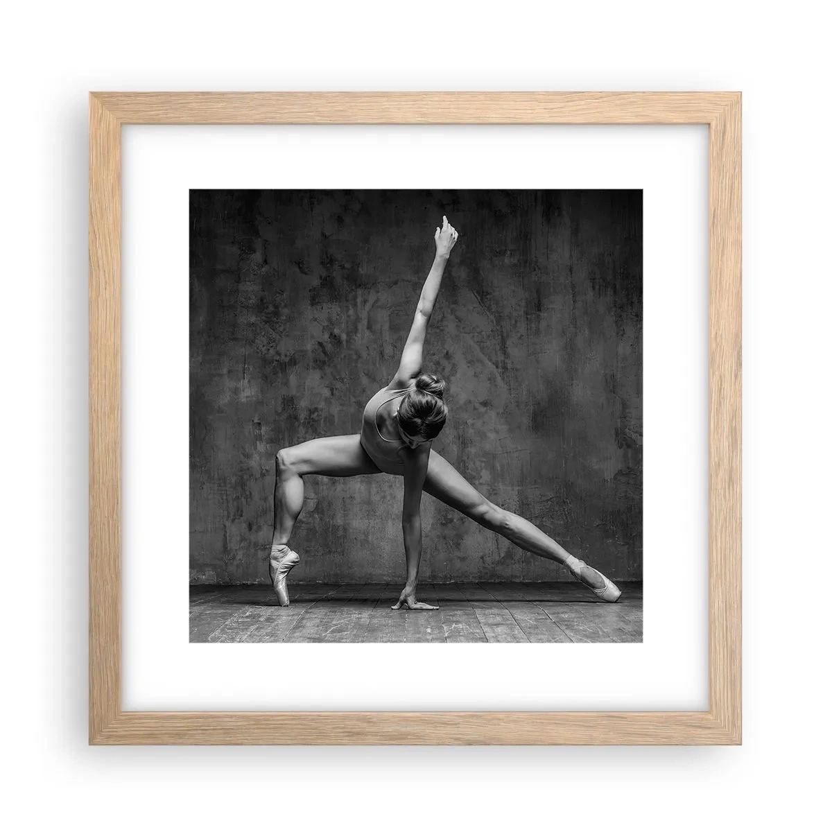 Poster in einem Rahmen aus heller Eiche - Das Ideal des Gleichgewichts - 30x30 cm