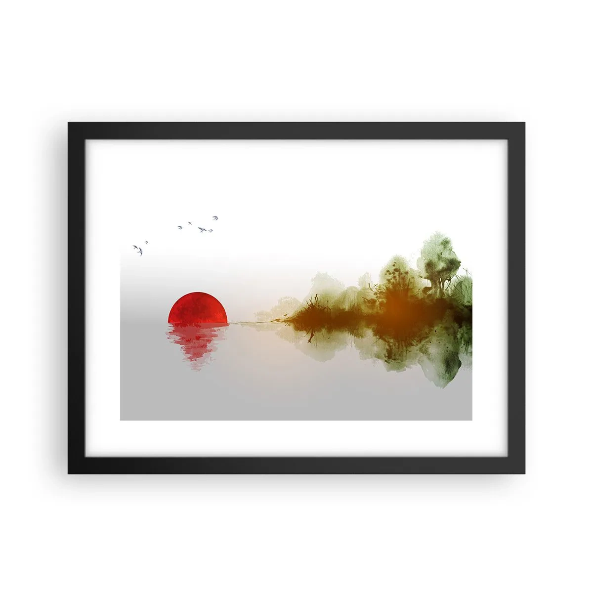 Poster in einem schwarzem Rahmen - Versprechen der Ruhe - 40x30 cm