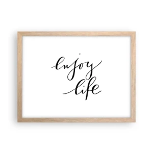 Poster in einem Rahmen aus heller Eiche - Nichts hinzufügen… - 40x30 cm