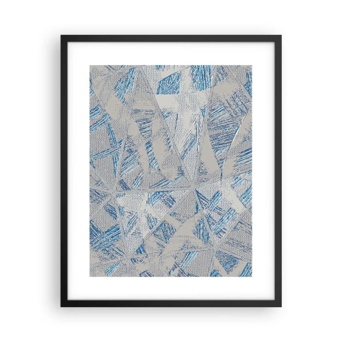 Poster in einem schwarzem Rahmen - In einem blaugrauen Labyrinth - 40x50 cm