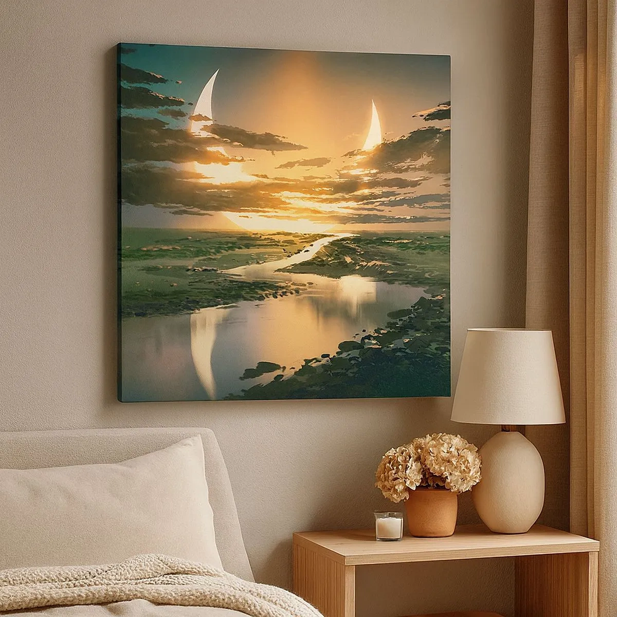 Bild auf Leinwand - Leinwandbild - Irgendwo in einer weit, weit entfernten Galaxie - 30x30 cm