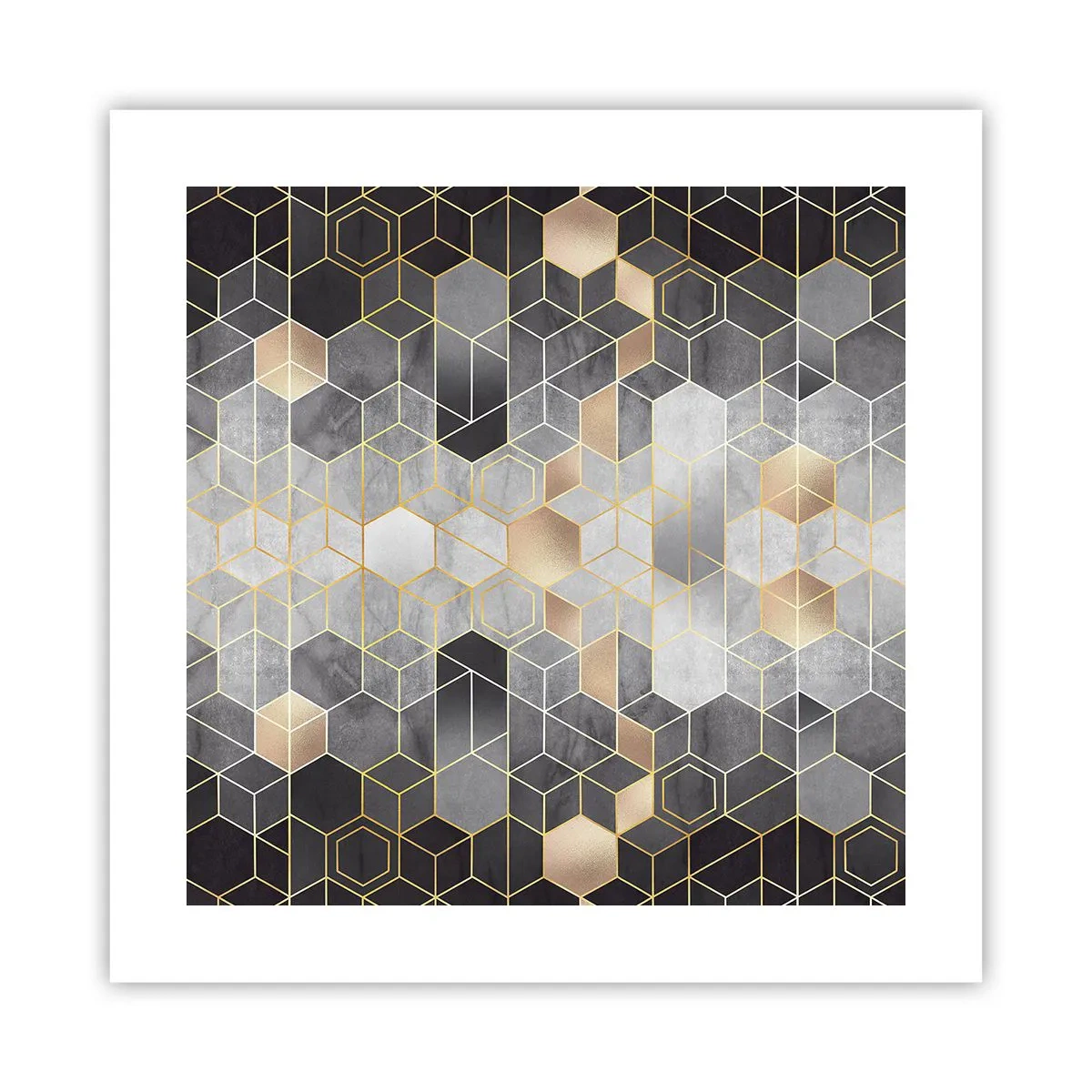 Poster - Diamant-Komposition - 40x40 cm