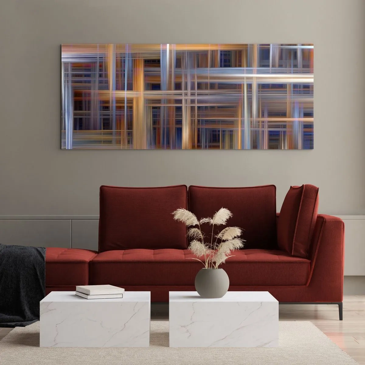 Glasbild - Bild auf glas - Aus Licht gewebt - 100x40 cm