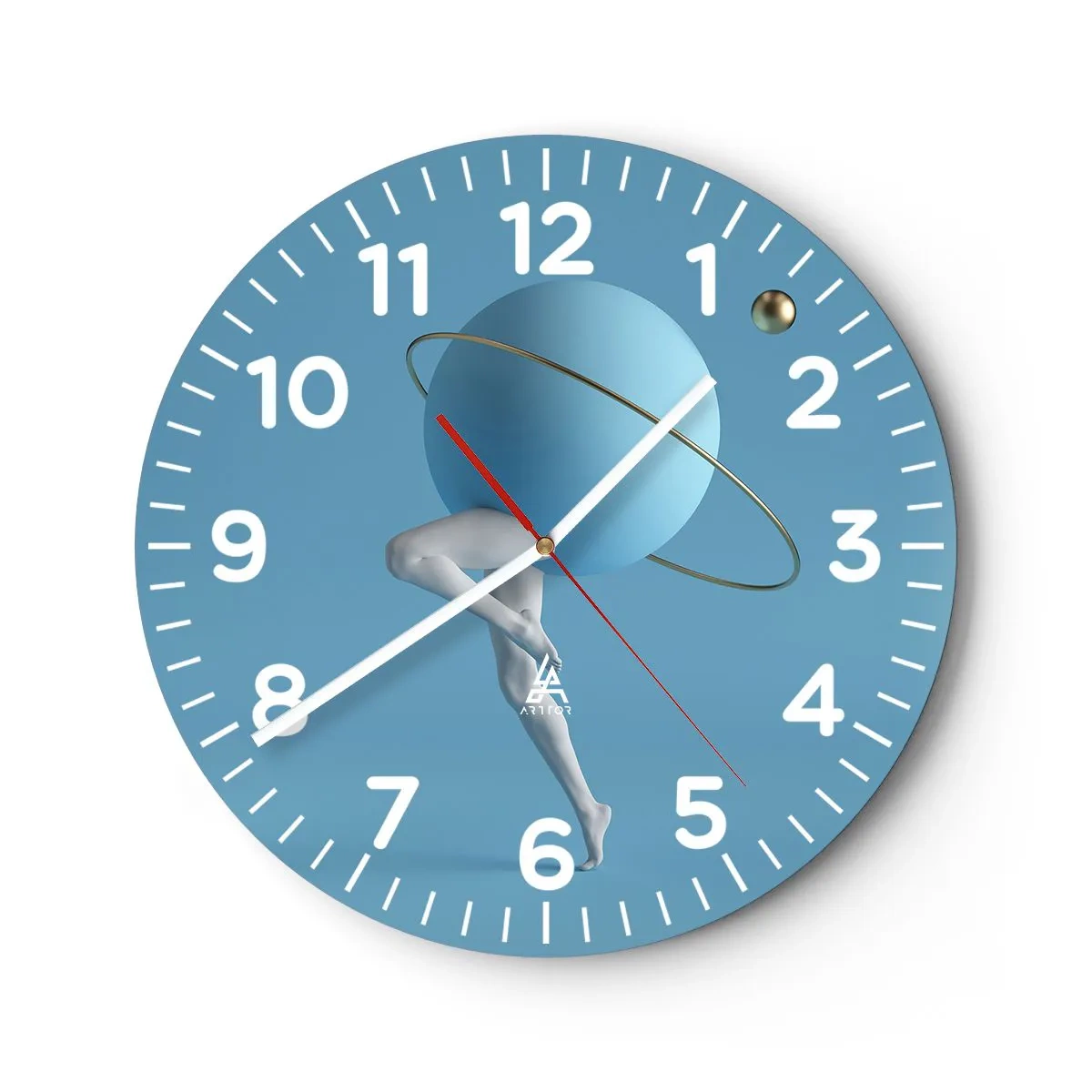 Wanduhr - Glasuhr - Und die Planeten spielen verrückt - 40x40 cm