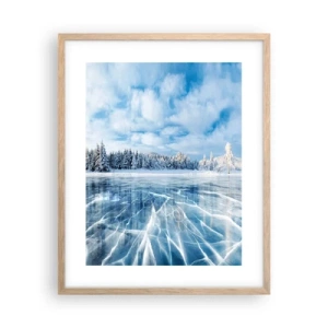 Poster in einem Rahmen aus heller Eiche - Eine schillernde und kristallklare Aussicht - 40x50 cm