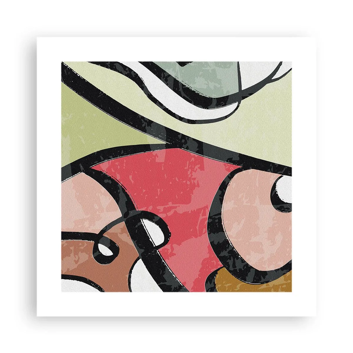 Poster - Pirouetten unter Farben - 40x40 cm