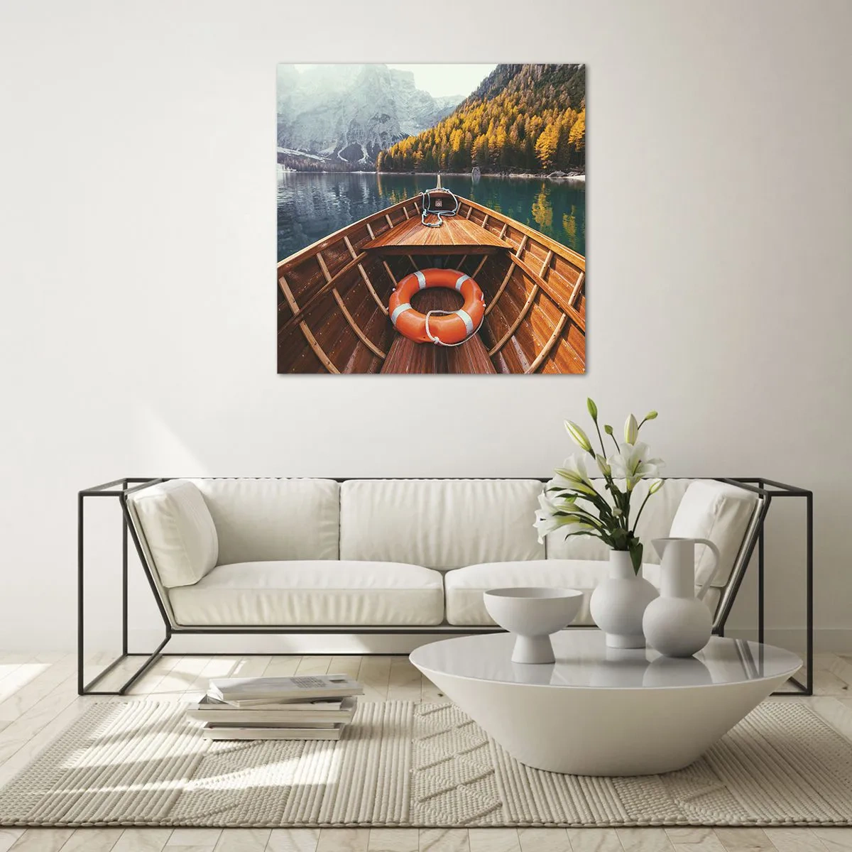 Glasbild - Bild auf glas - Bergreise - 30x30 cm