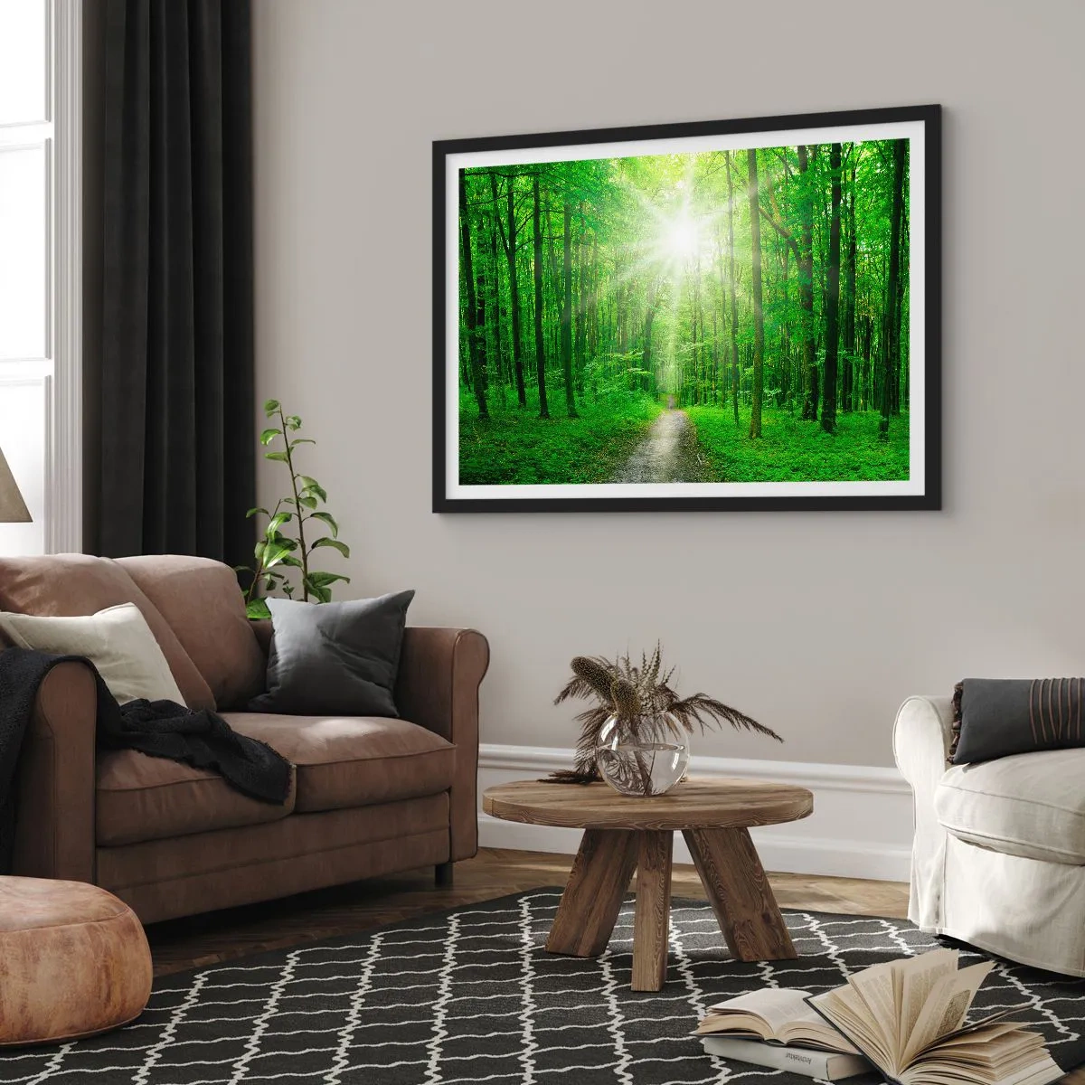 Poster in einem schwarzem Rahmen - Die grüne Kathedrale - 40x30 cm