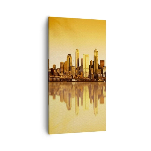 Bild auf Leinwand - Leinwandbild - Die Stille der Metropole - 55x100 cm