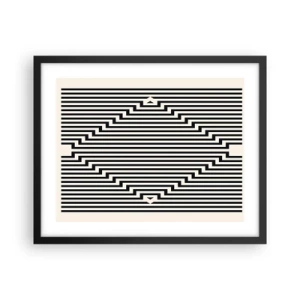 Poster in einem schwarzem Rahmen - Geometrische Illusion - 50x40 cm