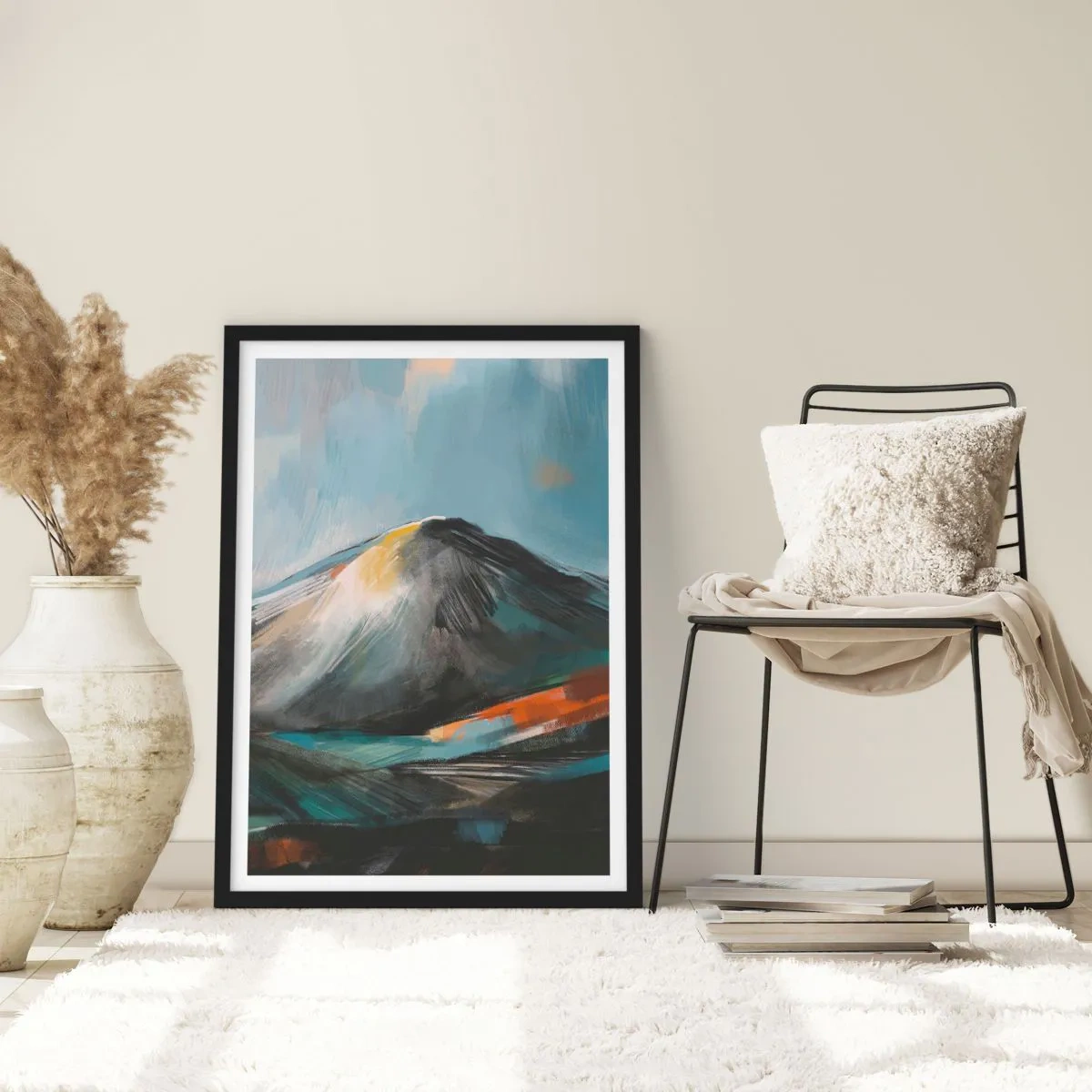 Poster in einem schwarzem Rahmen - Roh und schön - 30x40 cm