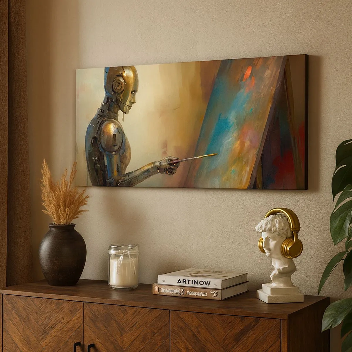 Bild auf Leinwand - Leinwandbild - Die Kunst der Zukunft - 100x40 cm