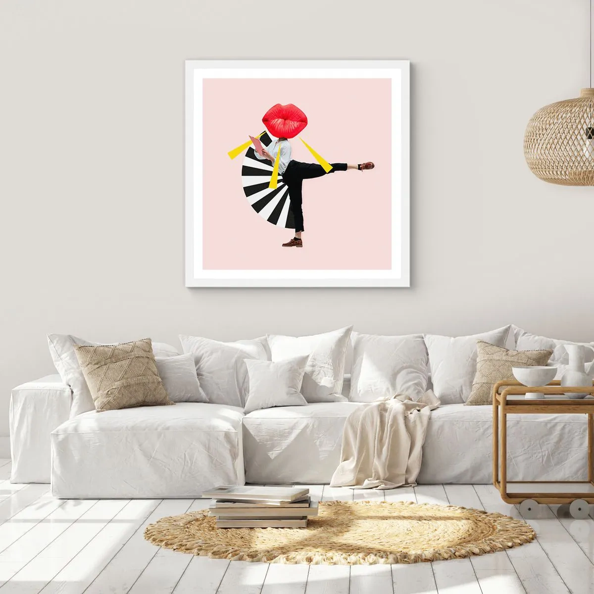 Poster in einem weißen Rahmen - Surreale Pop-Art - 30x30 cm