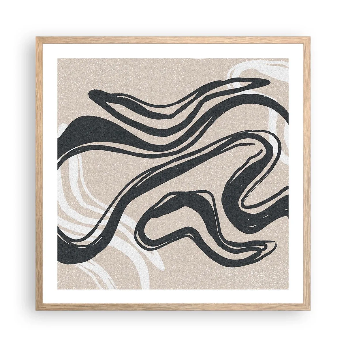 Poster in einem Rahmen aus heller Eiche - Vervielfachter Ausdruck - 60x60 cm