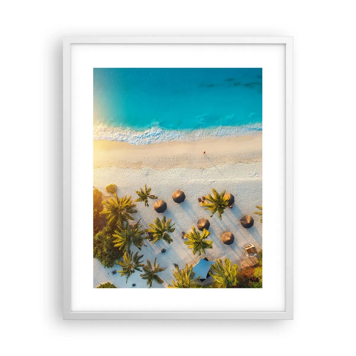 Poster in einem weißen Rahmen - Willkommen im Paradies - 40x50 cm