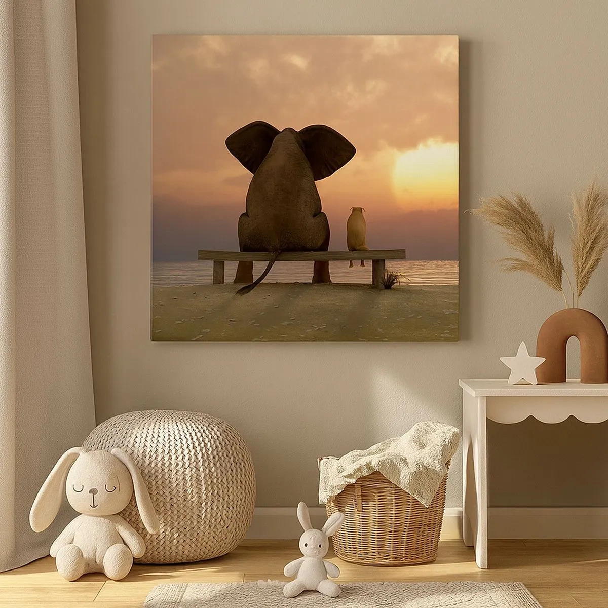 Bild auf Leinwand - Leinwandbild - Es tut gut zusammen zu schweigen - 30x30 cm