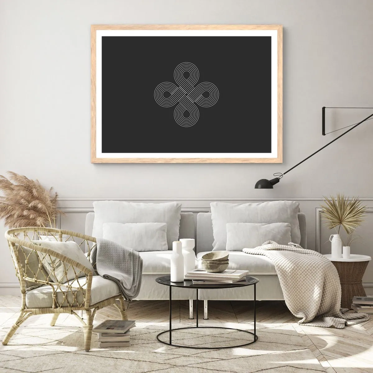 Poster in einem Rahmen aus heller Eiche - Im keltischen Geist - 100x70 cm