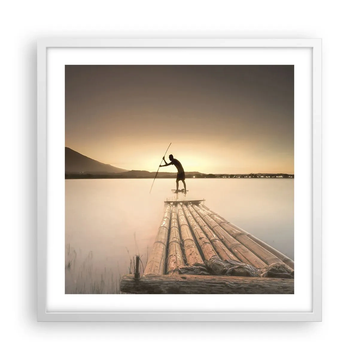 Poster in einem weißen Rahmen - Vor dem schlafen gehen - 50x50 cm