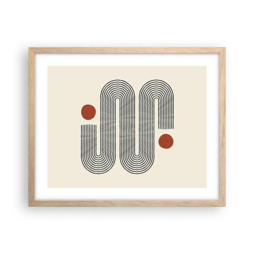 Poster in einem Rahmen aus heller Eiche - Vom Anfang bis zum Ende - 50x40 cm