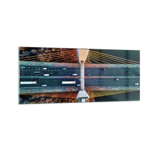 Glasbild - Bild auf glas - Jenseits der Gewässer, jenseits der Wälder - 100x40 cm