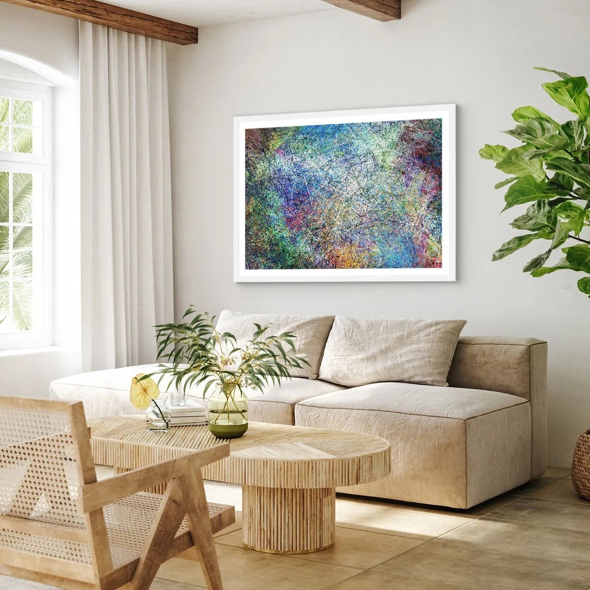 Poster in einem weißen Rahmen - Es ist nicht so einfach - 100x70 cm