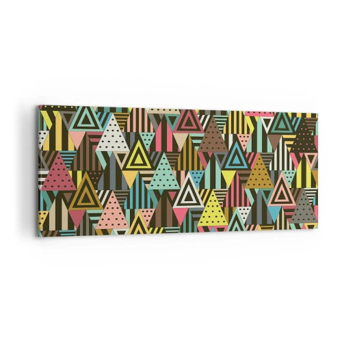 Bild auf Leinwand - Leinwandbild - Im Rhythmus auf drei - 100x40 cm