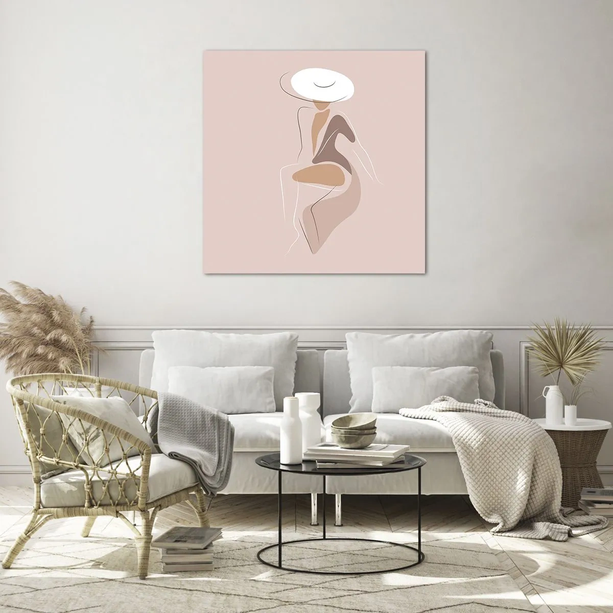 Glasbild - Bild auf glas - Eine Dame sein - 70x70 cm