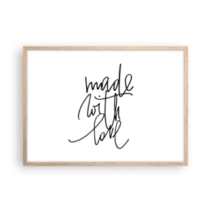 Poster in einem Rahmen aus heller Eiche - Die beste Marke - 70x50 cm