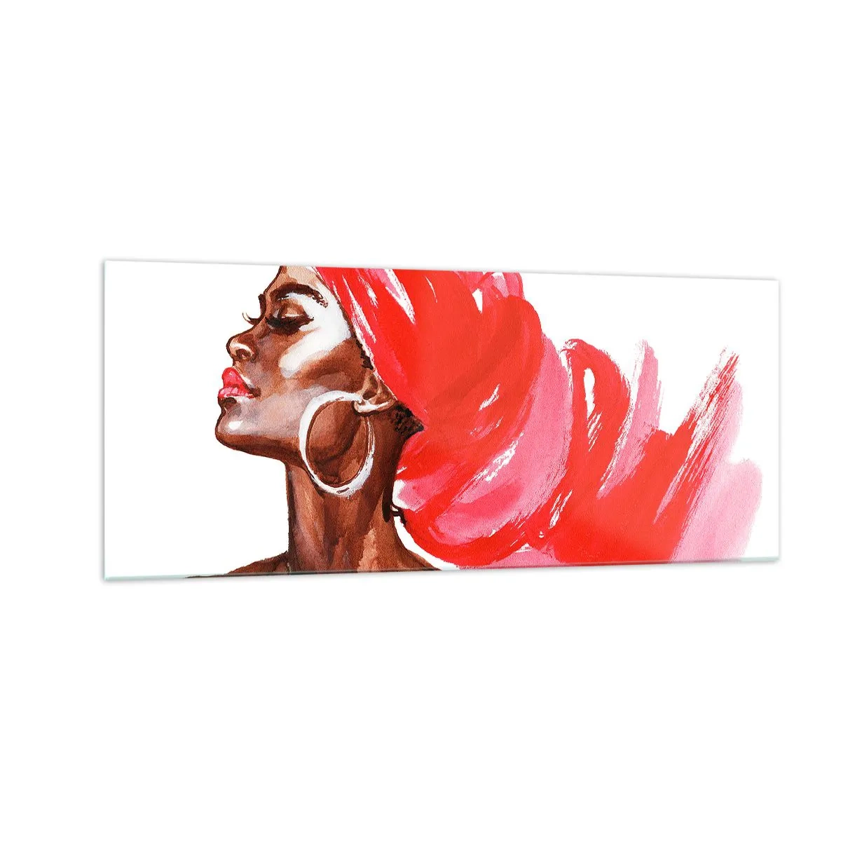 Glasbild - Bild auf glas - Es weht ein Wind, der die Nase eines Mannes öffnet - 100x40 cm