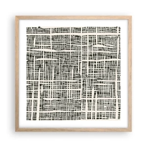 Poster in einem Rahmen aus heller Eiche - Gewebte Komposition - 50x50 cm