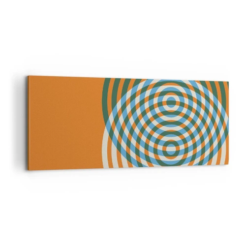 Bild auf Leinwand - Leinwandbild - Abstrakte kreisförmige Variation - 100x40 cm